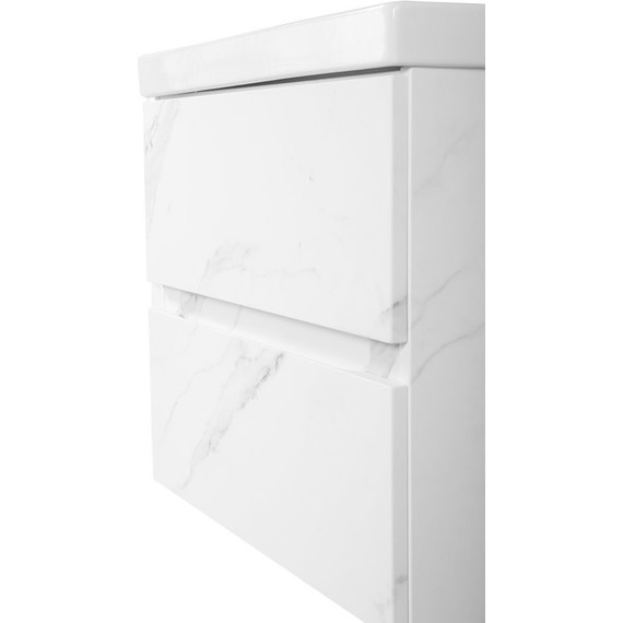 Тумба подвесная с раковиной Art&Max AM-Techno-900-2C-SO-MR960 90 см, монти мрамор фото 3