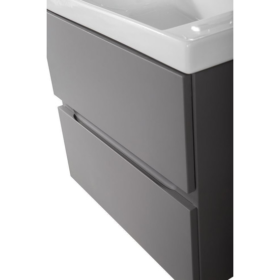 Тумба подвесная с раковиной Art&Max AM-Techno-900-2C-SO-ZB815 90 см, смоки софт - 3 Тумба подвесная с раковиной Art&Max AM-Techno-900-2C-SO-ZB815 90 см, смоки софт фото 3