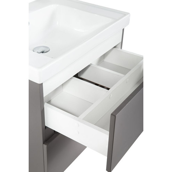 Тумба подвесная с раковиной Art&Max AM-Techno-900-2C-SO-ZB815 90 см, смоки софт - 5 Тумба подвесная с раковиной Art&Max AM-Techno-900-2C-SO-ZB815 90 см, смоки софт фото 5