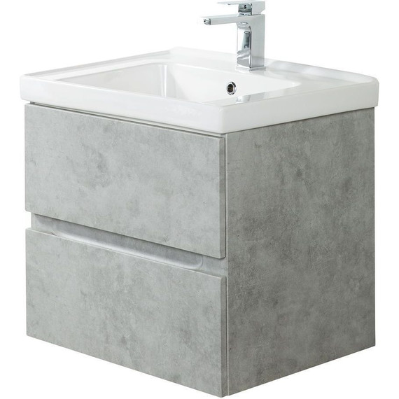 Тумба подвесная с раковиной Art&Max AM-Techno-900-2C-SO-LS935 90 см, бетон лофт натуральный - 2 Тумба подвесная с раковиной Art&Max AM-Techno-900-2C-SO-LS935 90 см, бетон лофт натуральный фото 2