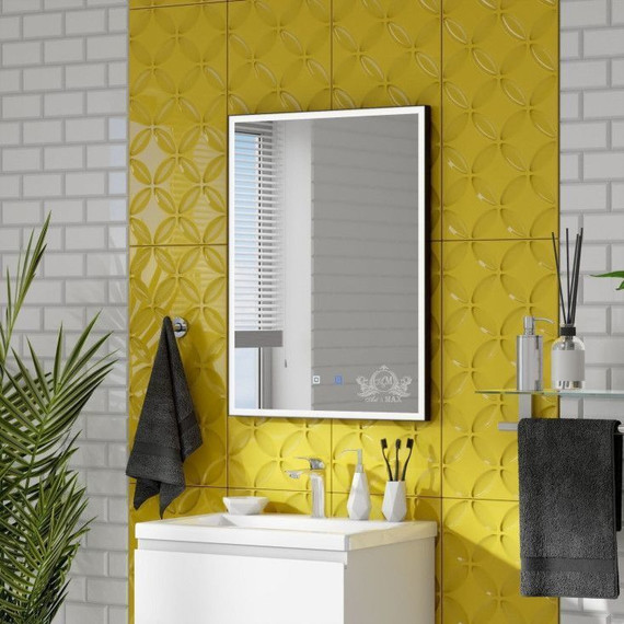 Зеркало Art&Max Arezzo Led 60 см AM-Are-600-800-DS-FC-H-Nero, черный фото 3