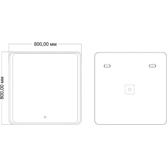 Зеркало Art&Max Elegant Led 80 см AM-Ele-800-800-DS-F фото 3