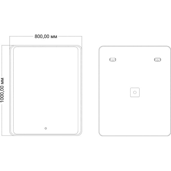 Зеркало Art&Max Elegant Led 80 см AM-Ele-800-1000-DS-F фото 3