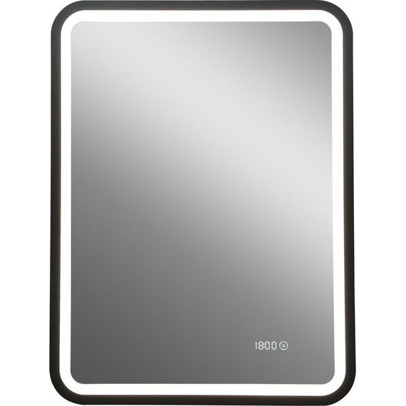 Зеркало Art&Max Genova Led 60 см AM-Gen-600-800-S-F-Т, черный фото 