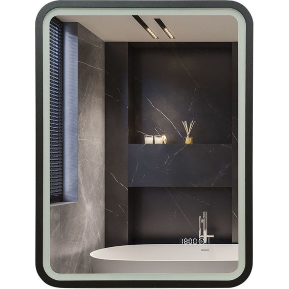 Зеркало Art&Max Genova Led 60 см AM-Gen-600-800-S-F-Т, черный - 3 Зеркало Art&Max Genova Led 60 см AM-Gen-600-800-S-F-Т, черный фото 3