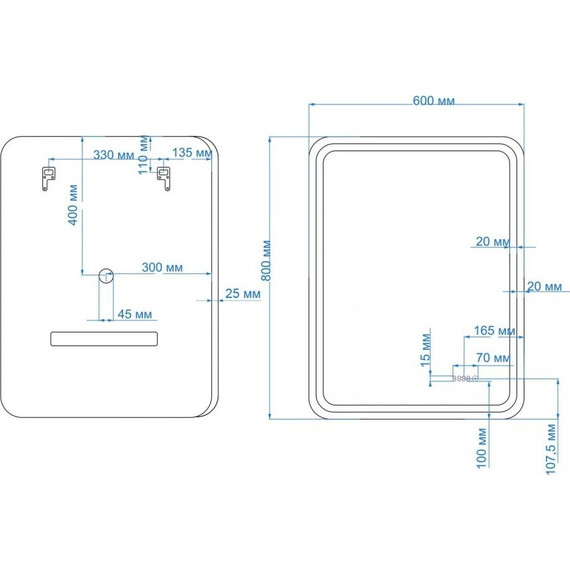 Зеркало Art&Max Genova Led 60 см AM-Gen-600-800-S-F-Т, черный - 6 Зеркало Art&Max Genova Led 60 см AM-Gen-600-800-S-F-Т, черный фото 6