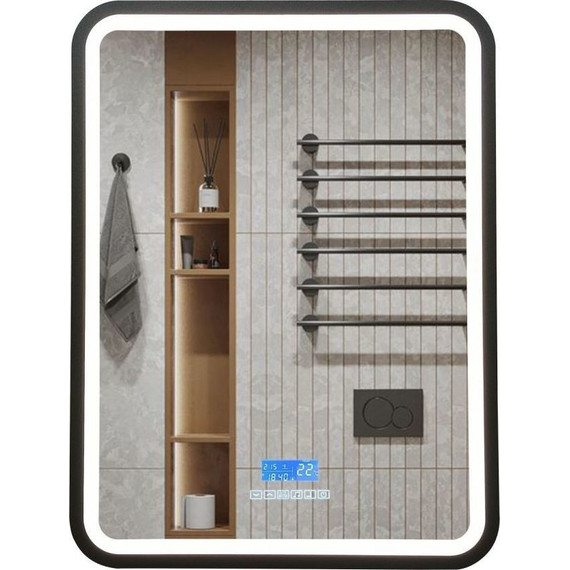 Зеркало Art&Max Genova Led 60 см AM-Gen-600-800-S-F-MFP, черный - 5 Зеркало Art&Max Genova Led 60 см AM-Gen-600-800-S-F-MFP, черный фото 5