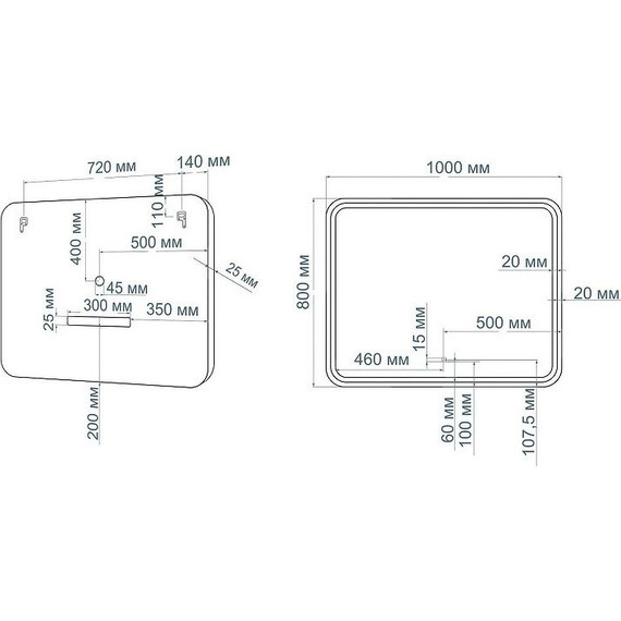 Зеркало Art&Max Genova Led 100 см AM-Gen-1000-800-DS-F, черный - 6 Зеркало Art&Max Genova Led 100 см AM-Gen-1000-800-DS-F, черный фото 6