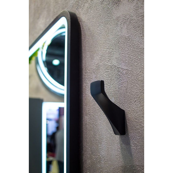 Зеркало Art&Max Genova Led 120 см AM-Gen-1200-800-DS-F, черный фото 5