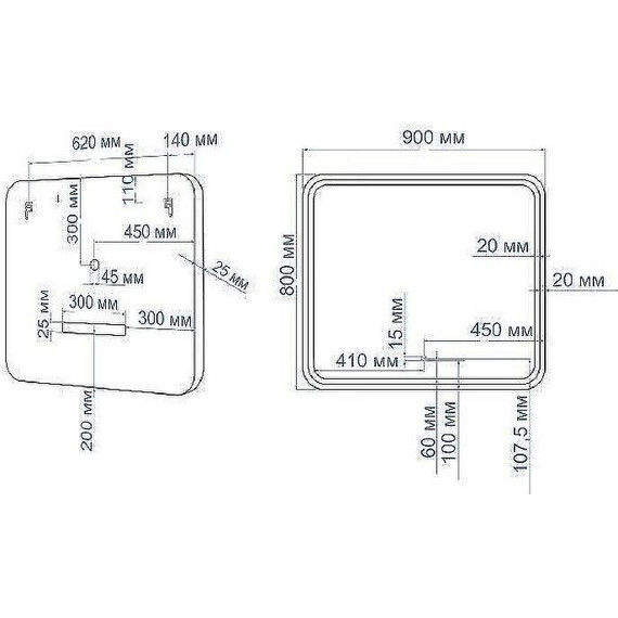 Зеркало Art&Max Latina Led 90 см AM-Lat-900-800-DS-F фото 5
