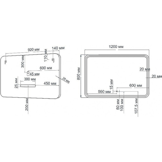 Зеркало Art&Max Latina Led 120 см AM-Lat-1200-800-DS-F фото 5