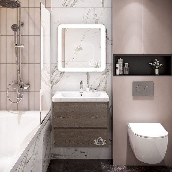 Зеркало Art&Max Latina Led 60 см AM-Lat-600-600-DS-F фото 2