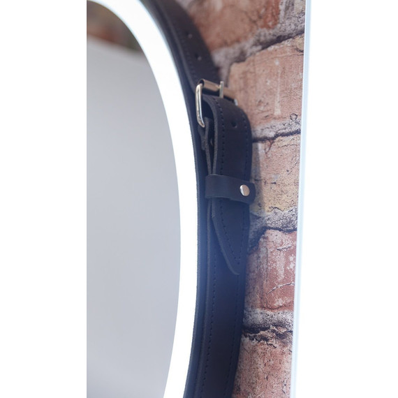 Зеркало Art&Max Milan Led 100 см AM-Mil-1000-DS-F-Nero, черный ремень - 11 Зеркало Art&Max Milan Led 100 см AM-Mil-1000-DS-F-Nero, черный ремень фото 11