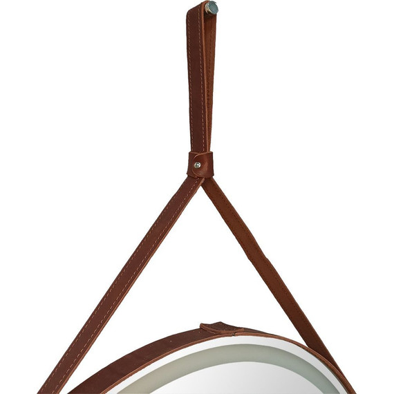 Зеркало Art&Max Milan Led 65 см AM-Mil-650-DS-F-Brown, коричневый ремень - 6 Зеркало Art&Max Milan Led 65 см AM-Mil-650-DS-F-Brown, коричневый ремень фото 6