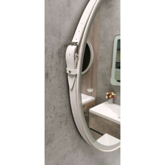 Зеркало Art&Max Milan Led 100 см AM-Mil-1000-DS-F, белый ремень фото 8