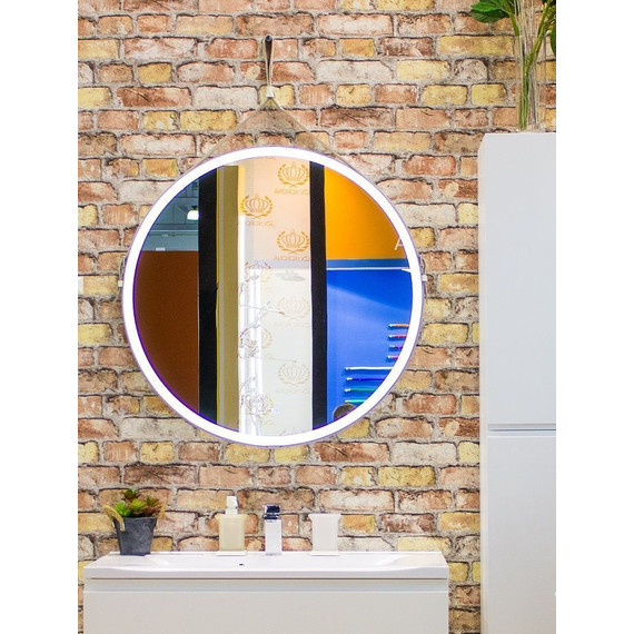 Зеркало Art&Max Milan Led 100 см AM-Mil-1000-DS-F, белый ремень фото 5