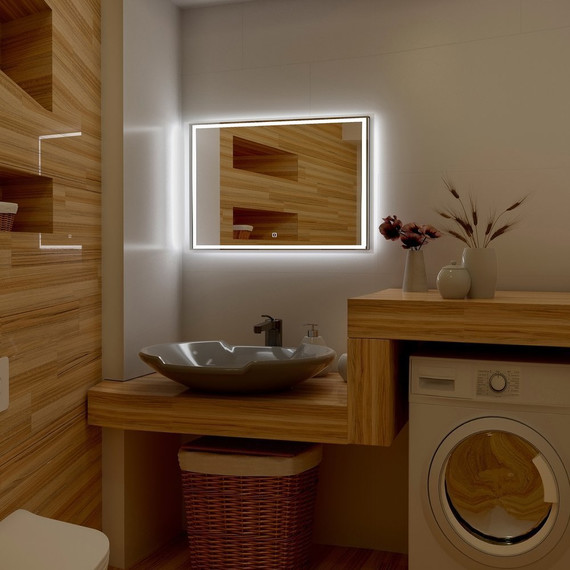 Зеркало Art&Max Monza Led 90 см AM-Mon-900-800-DS-F - 2 Зеркало Art&Max Monza Led 90 см AM-Mon-900-800-DS-F фото 2