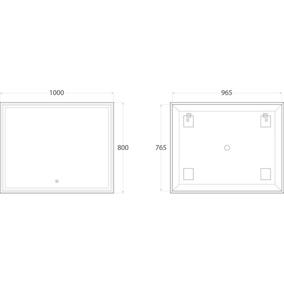 Зеркало Art&Max Monza Led 100 см AM-Mon-1000-800-DS-F фото 4
