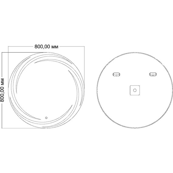 Зеркало Art&Max Romantic Led 80 см AM-Rom-800-800-DS-F фото 6
