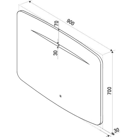 Зеркало Art&Max Gina Led 90 см AM-Gin-900-700-DS-F-H - 7 Зеркало Art&Max Gina Led 90 см AM-Gin-900-700-DS-F-H фото 7