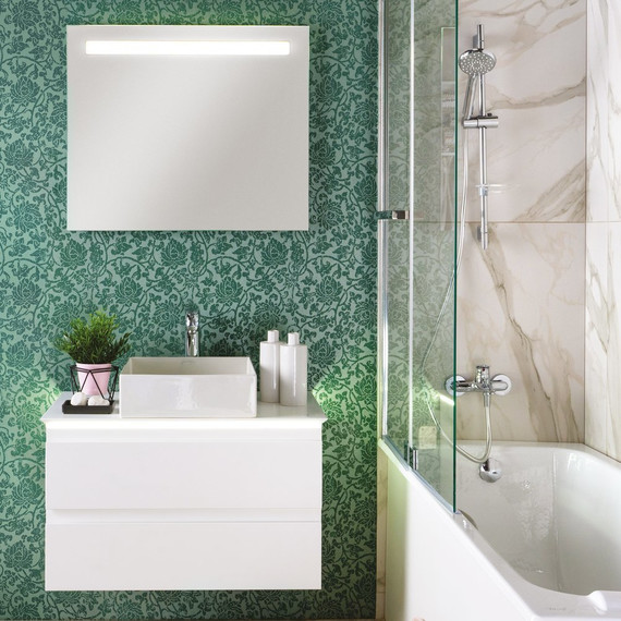 Тумба подвесная со столешницей Jacob Delafon Madeleine 83 см EB2083-J51, белый матовый фото 5