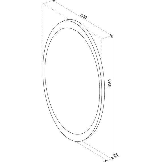 Зеркало Art&Max Ovale Led 60 см AM-Ova-600-1050-DS-F-H фото 6