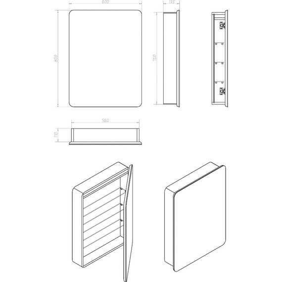 Зеркало-шкаф Art&Max Platino Led 60 см AM-Pla-600-800-1D-R-DS-F - 10 Зеркало-шкаф Art&Max Platino Led 60 см AM-Pla-600-800-1D-R-DS-F фото 10