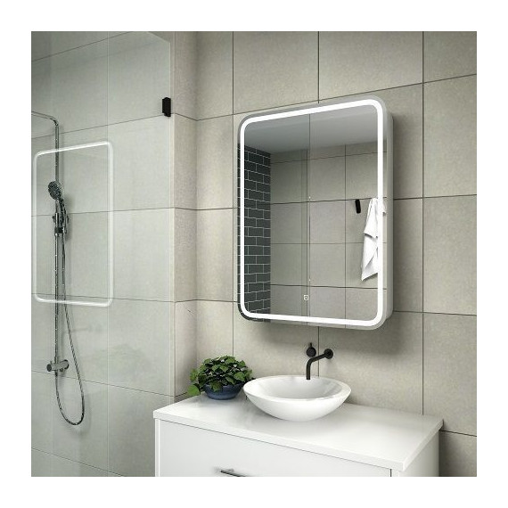 Зеркало-шкаф Art&Max Platino Led 55 см AM-Pla-550-800-1D-R-DS-F - 2 Зеркало-шкаф Art&Max Platino Led 55 см AM-Pla-550-800-1D-R-DS-F фото 2