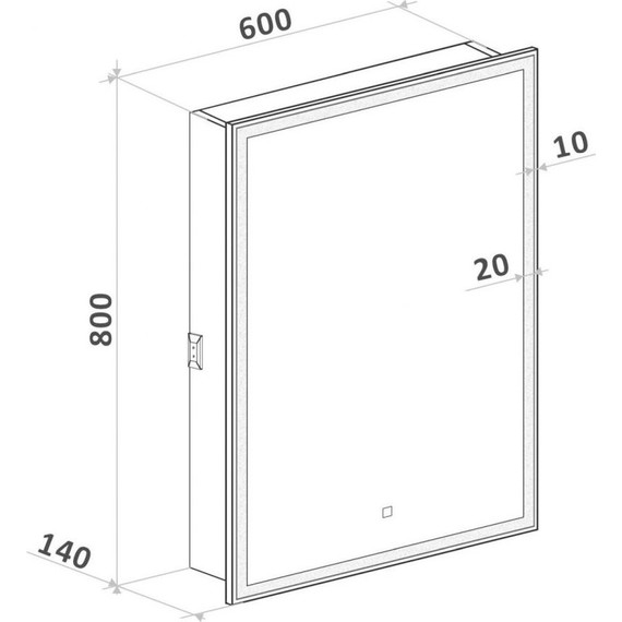 Зеркало-шкаф Art&Max Techno Led 60 см AM-Tec-600-800-1D-R-DS-F - 9 Зеркало-шкаф Art&Max Techno Led 60 см AM-Tec-600-800-1D-R-DS-F фото 9