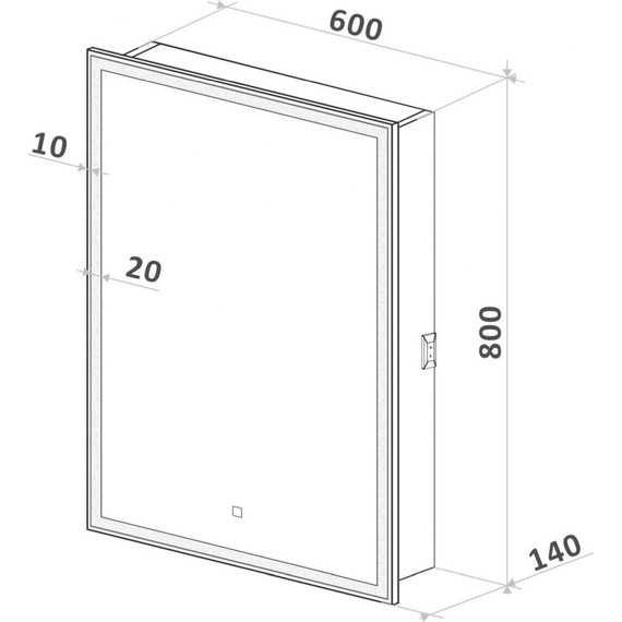 Зеркало-шкаф Art&Max Techno Led 60 см AM-Tec-600-800-1D-L-DS-F - 9 Зеркало-шкаф Art&Max Techno Led 60 см AM-Tec-600-800-1D-L-DS-F фото 9
