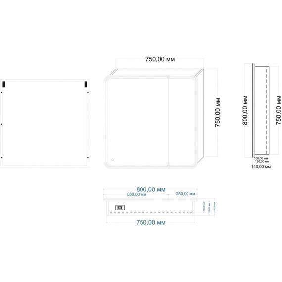 Зеркало-шкаф Art&Max Verona Led 80 см AM-Ver-800-800-2D-L-DS-F - 4 Зеркало-шкаф Art&Max Verona Led 80 см AM-Ver-800-800-2D-L-DS-F фото 4