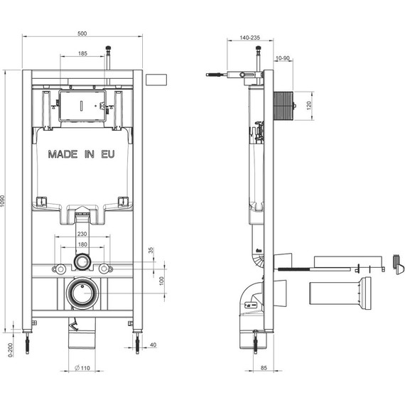 Инсталляция с подвесным безободковым унитазом Jacob Delafon Vox E21772RU-00 - 6 Инсталляция с подвесным безободковым унитазом Jacob Delafon Vox E21772RU-00 фото 6
