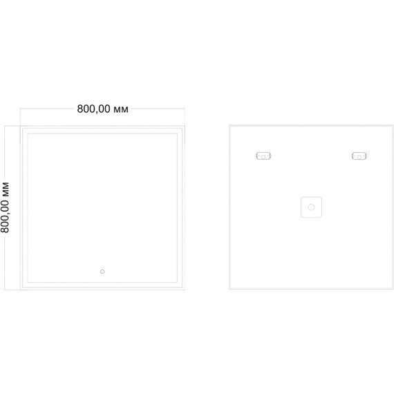 Зеркало Art&Max Zoe Led 80 см AM-Zoe-800-800-DS-F фото 3