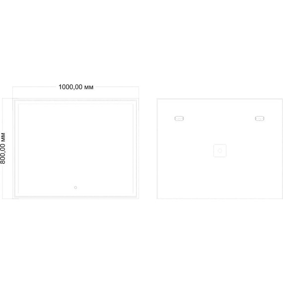 Зеркало Art&Max Zoe Led 100 см AM-Zoe-1000-800-DS-F фото 3