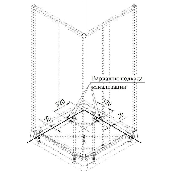 Душевое ограждение Радомир Дрим 110x110 см, белый/прозрачное - 5 Душевое ограждение Радомир Дрим 110x110 см, белый/прозрачное фото 5