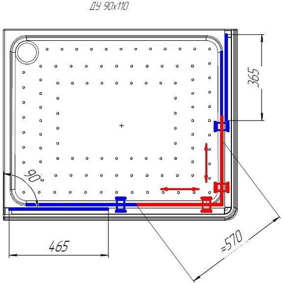 Душевое ограждение Радомир Дрим 110x90 см, белый/матовое - 3 Душевое ограждение Радомир Дрим 110x90 см, белый/матовое фото 3