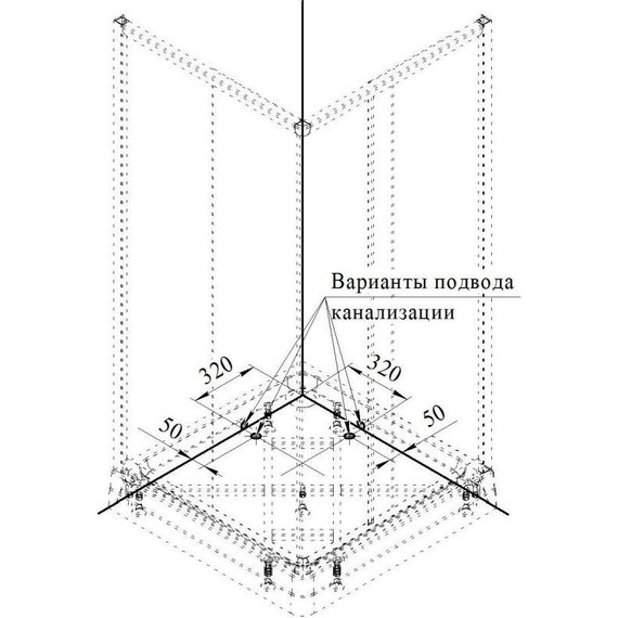 Душевое ограждение Радомир Дрим 100x100 см, белый/матовое - 5 Душевое ограждение Радомир Дрим 100x100 см, белый/матовое фото 5