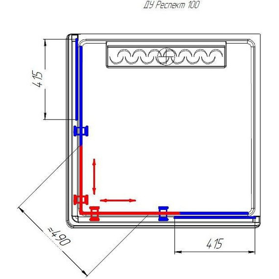 Душевое ограждение Радомир Респект 100x100 см без поддона, белый/прозрачное - 9 Душевое ограждение Радомир Респект 100x100 см без поддона, белый/прозрачное фото 9