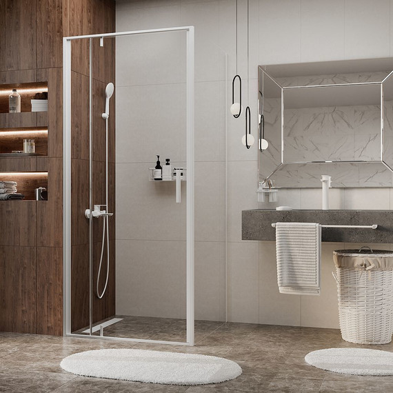 Душевое ограждение WasserKraft Neime 90х90 см 19P03, белый/прозрачное - 4 Душевое ограждение WasserKraft Neime 90х90 см 19P03, белый/прозрачное фото 4