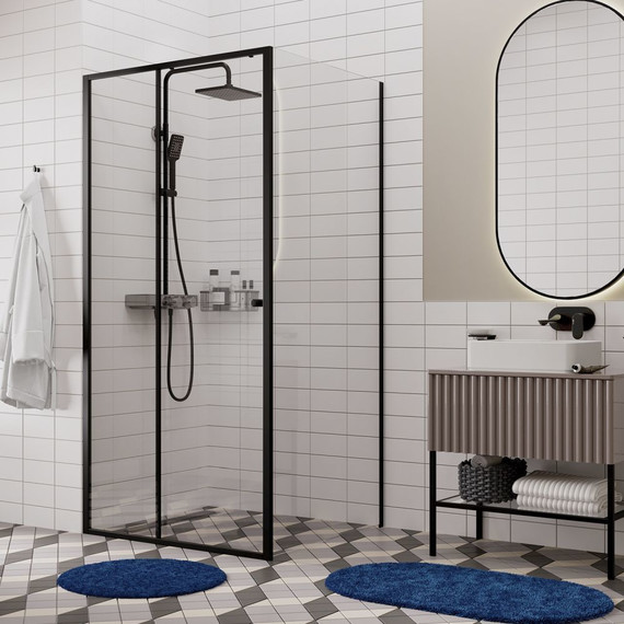 Душевое ограждение WasserKraft Dill 100х100 см 61S19, чёрный/прозрачное - 4 Душевое ограждение WasserKraft Dill 100х100 см 61S19, чёрный/прозрачное фото 4