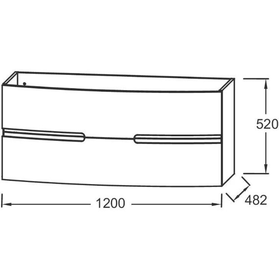 Тумба подвесная с раковиной Jacob Delafon Nona 120 см EB1890RU-G1C (стеклянная раковина) фото 7