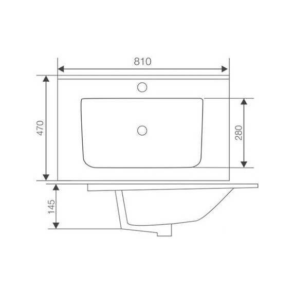 Тумба подвесная с раковиной Mirsant Ultra 80 см (раковина More 80), белый глянцевый фото 7