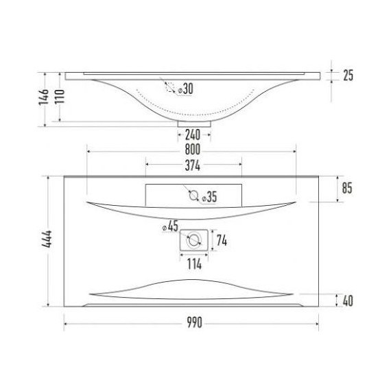 Тумба подвесная с раковиной Mirsant Ultra 100 см (раковина Premier 100), белый глянцевый - 9 Тумба подвесная с раковиной Mirsant Ultra 100 см (раковина Premier 100), белый глянцевый фото 9
