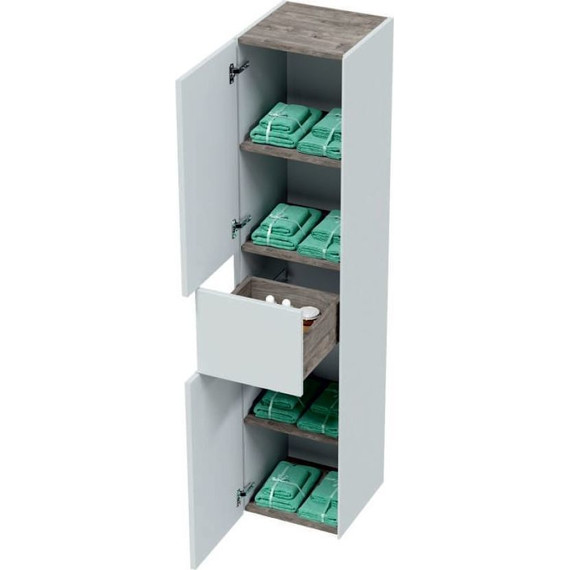 Пенал подвесной Mirsant Ultra 35 см (универсальный) белый матовый - 2 Пенал подвесной Mirsant Ultra 35 см (универсальный) белый матовый фото 2