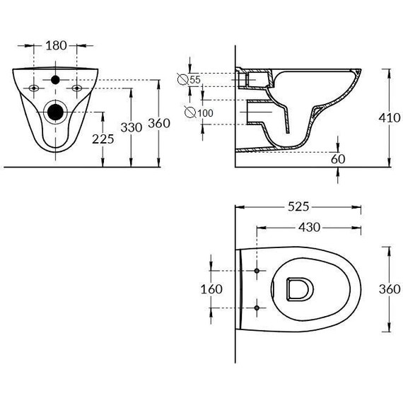 Унитаз подвесной безободковый Kerama Marazzi Xpro XPRO.wc.02 фото 2