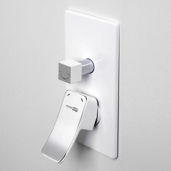 Смеситель для ванны WasserKraft Aller 10641WHITE, белый/хром фото 2