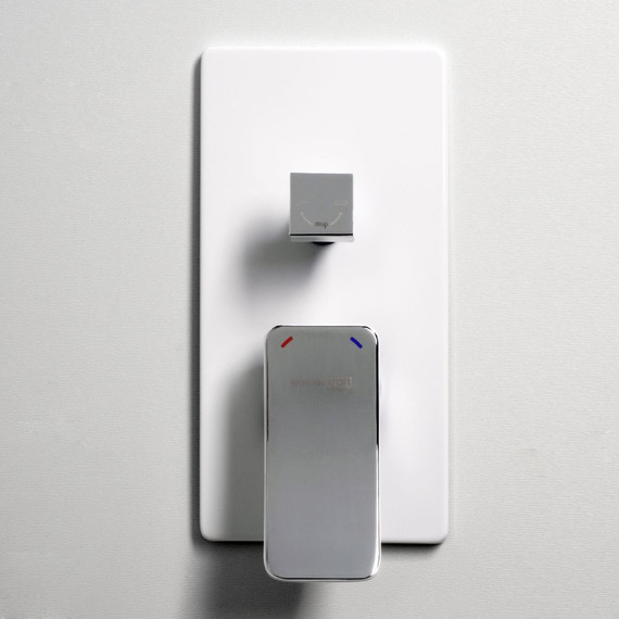 Смеситель для ванны WasserKraft Aller 10641WHITE, белый/хром фото 3