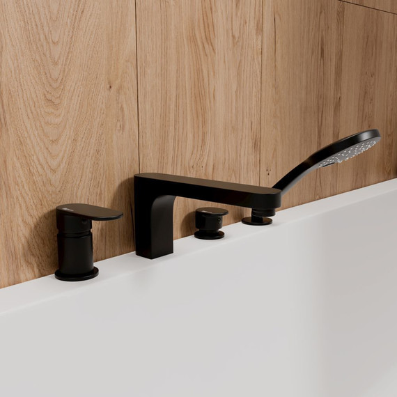 Смеситель для ванны WasserKraft Elbe 7455, черный - 4 Смеситель для ванны WasserKraft Elbe 7455, черный фото 4