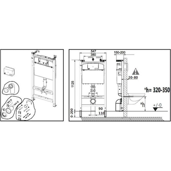 Инсталляция с подвесным унитазом Roca Victoria Rimless Pack 893105010 (без кнопки смыва) фото 4