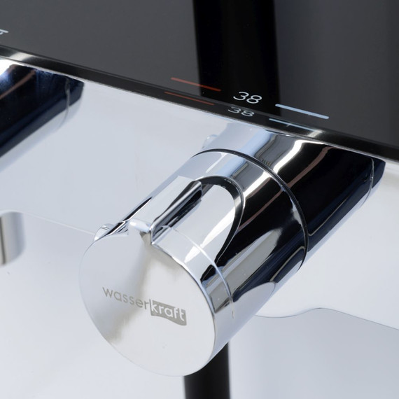 Душевая стойка с термостатом WasserKraft Thermo A11401, черный фото 6